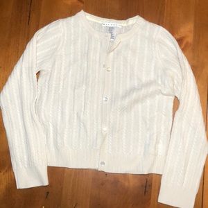 Girl 7 8 Max Studio Cardigan off white cashmere